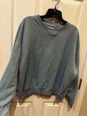 American Eagle this feels seriously lived in Crewneck Sweater - Dusty Blue